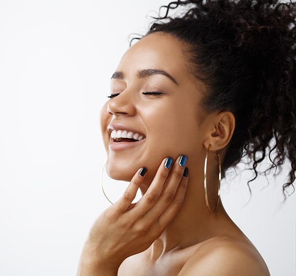 Beauty portrait of happy young woman
